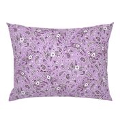 Western Roughstock Rodeo Paisley In Lavender Small Scale 12x12 Repeat