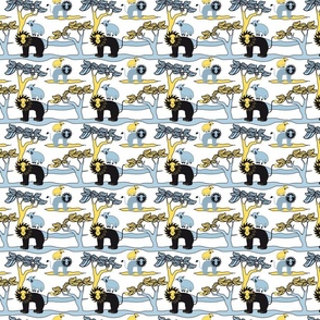 Lion Lamb Blue/Yellow