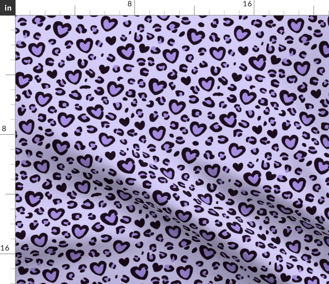 Smaller Animal Print Hearts in Purple