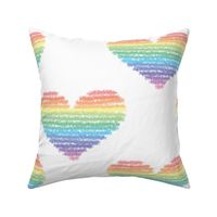 Rainbow Heart Chalk Stripes Original