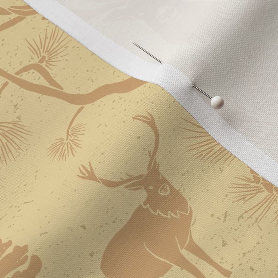 Deep Forest Life On Golden Beige