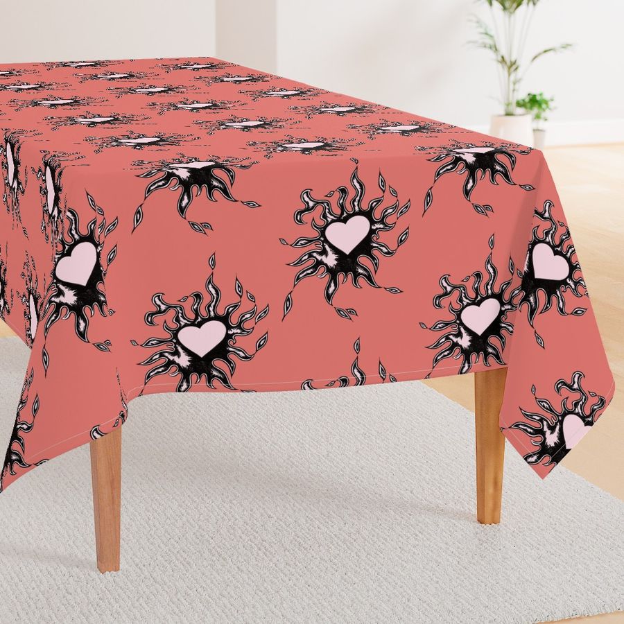 Hearts On Fire - SMALL - Mellow Red & Black - Bedroom