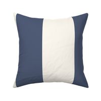 6" Wide Stripes - Indigo Blue With Light Cream