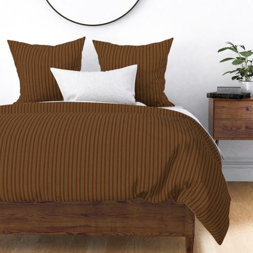 Small Linen Texture Stripes Rustic Cabincore Warm Earth Tones Caramel Brown