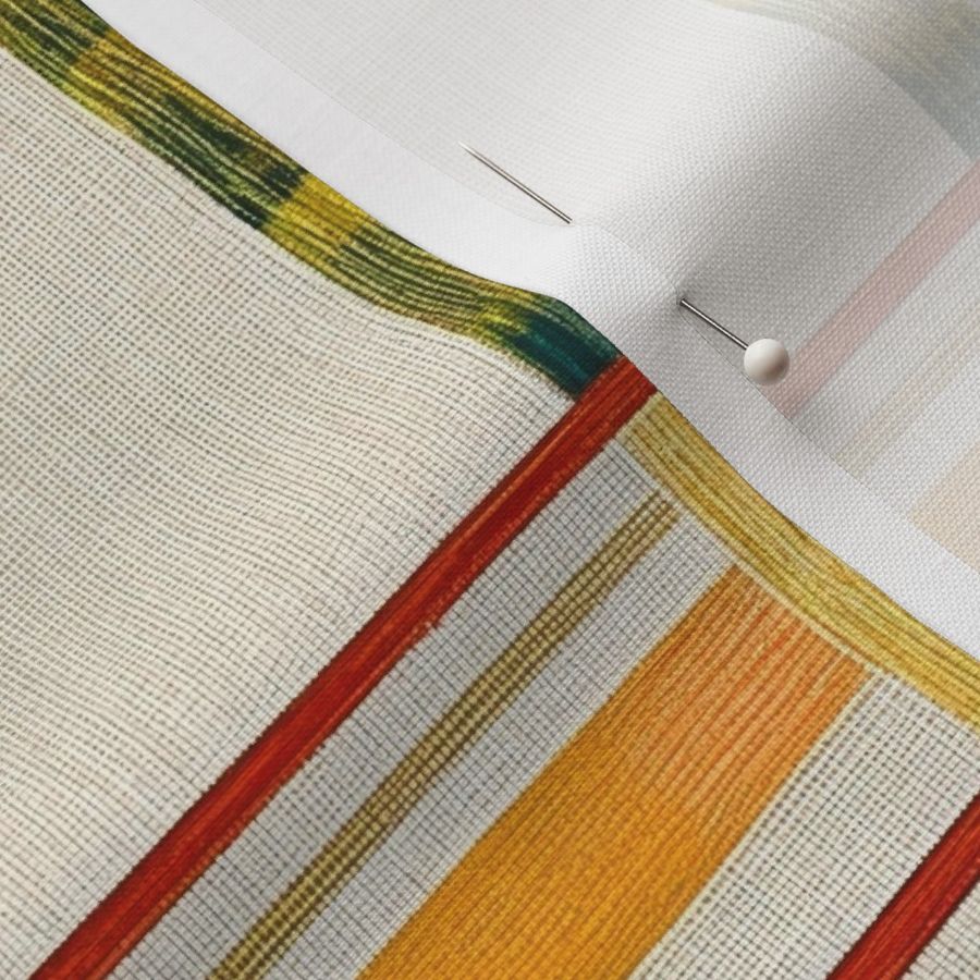 Contemporary plaid pattern in warm and vibrant hues