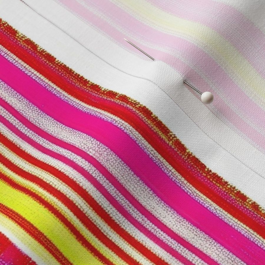 Vibrant striped pattern with geometric details