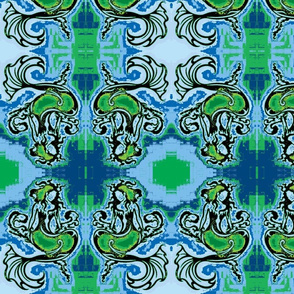 Sitting Pretty Mermaid6-blue/green