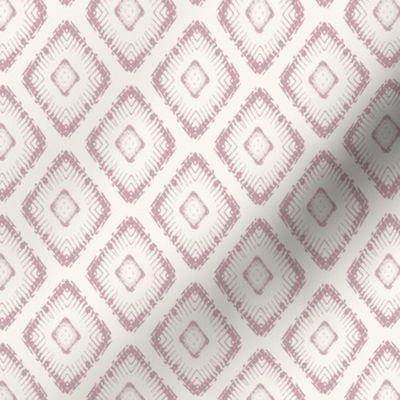 Boho Diamond Diamond Geometric Raspberry Pink On Cream