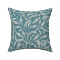 Willow William Morris Resurgence Teal Grey Large Scale