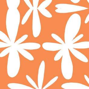 orange and white scandanavian flowers