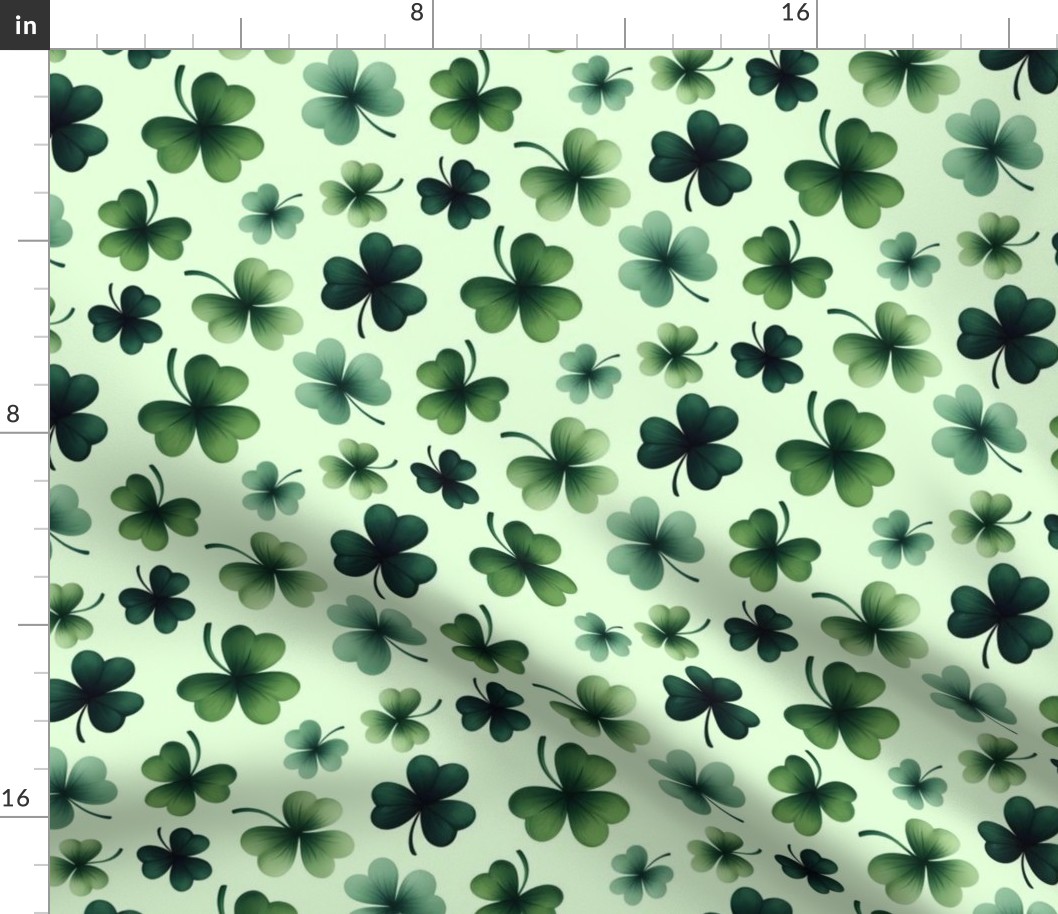 St Patrick's day Shamrock Pattern Green Background