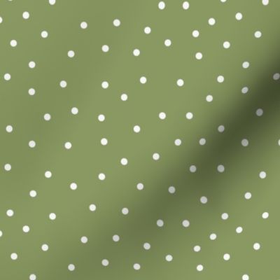 Polka dots on Dark Green