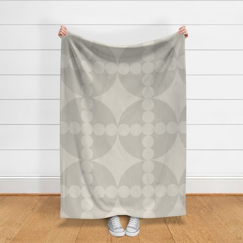 Extra Large Soft Circles Geometric Taupe Stone Gray