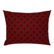 Raven Skull Damask Red and Black