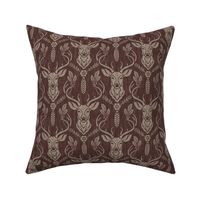 Cabincore Forest Deer - Deep Brown - Textured Small