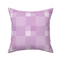 Jumbo Glen Plaid - Traditional Houndstooth Gingham Check - Lilac Purple -24