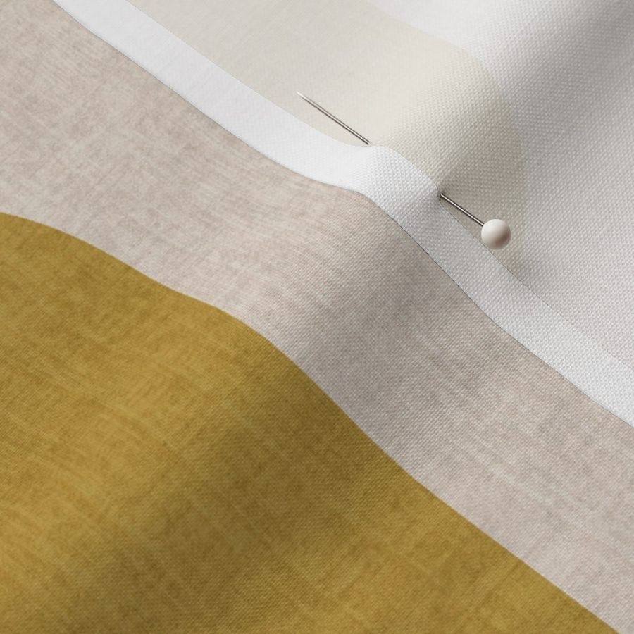 Bold Mid Century Mustard & Cream Modern Pill with Linen Textured Look