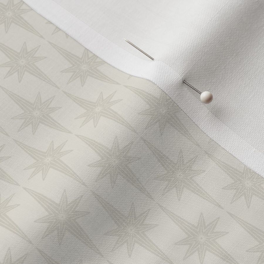 (sm) Retro Rustic Stars - Bone White - Midcentury Modern Neutral Farmhouse