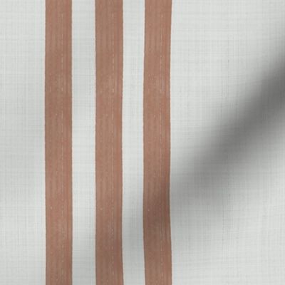 Textured Stripes in Mocha Mousse with Soft Linen Texture - Small scale