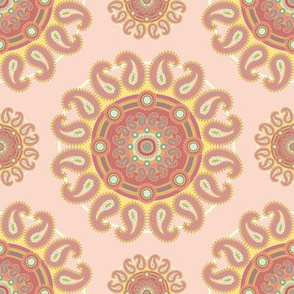 Cream paisley ornament