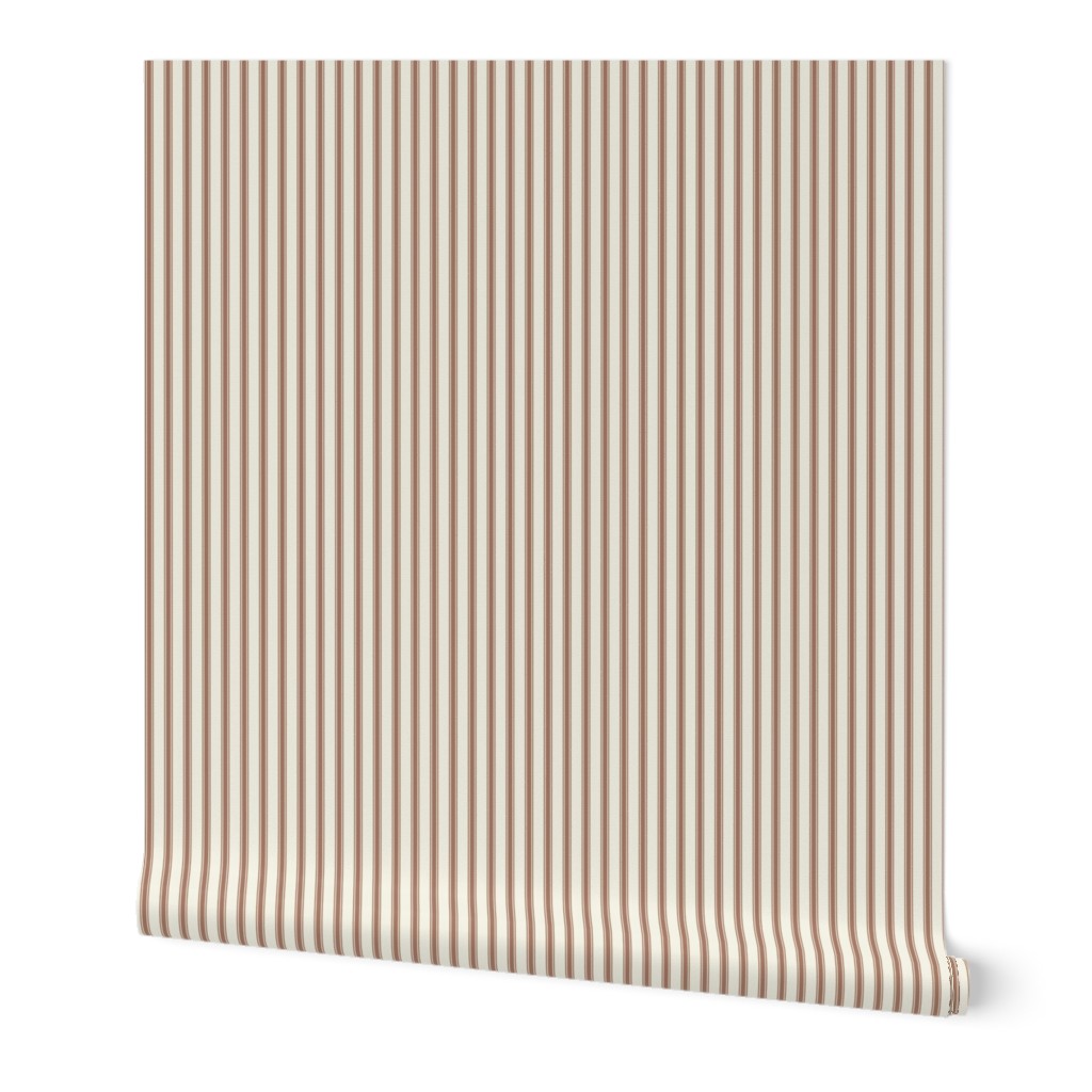 Ticking Stripe - Mocha Mousse Pantone Color of the Year Pillow Ticking