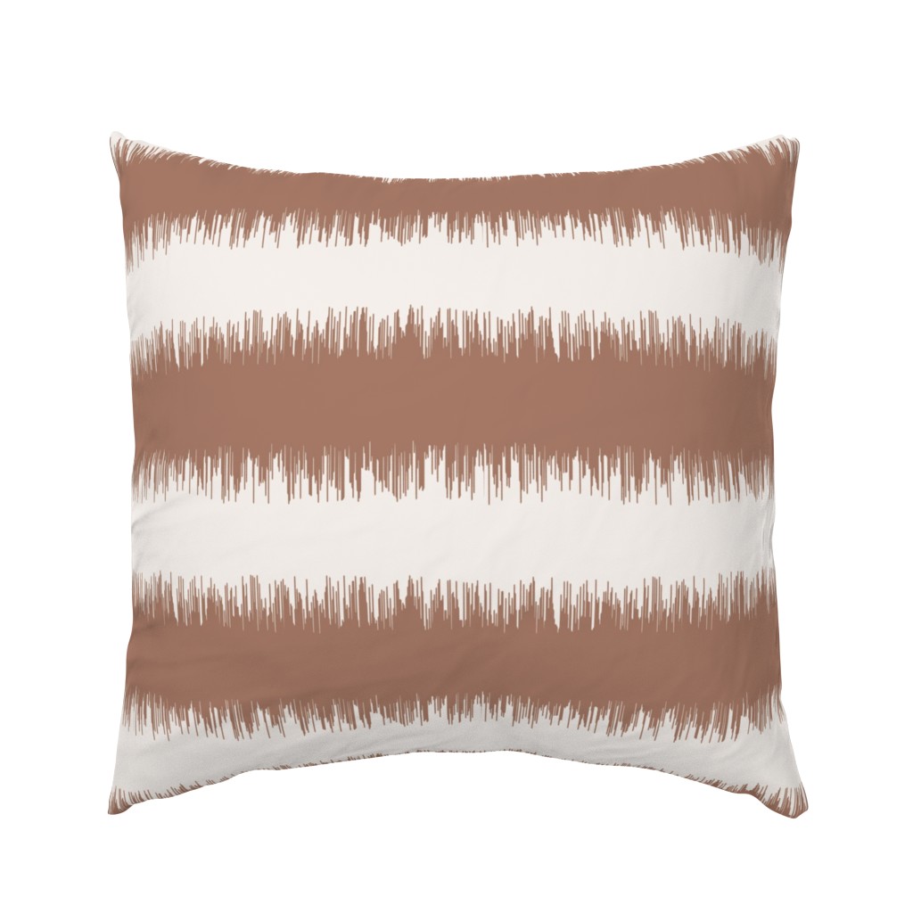 Bold Ikat Stripe in Mocha and beige