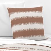 Bold Ikat Stripe in Mocha and beige