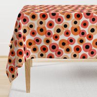 Mid Century Floral Abstract - Red and Orange - medium