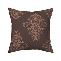 Mocha Mousse Ogee Hand-painted Pattern Chocolate Martini Background