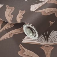 M - Floral Pages - Book - in Pantone Relaxed Elegance Mocha Mousse dark