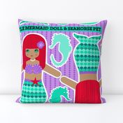 rag dolls: mermaids - cut and sew pattern template