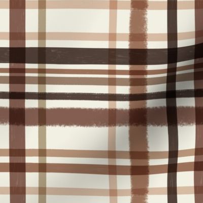 Textured Plaid - Pantone 2025 Mocha Mousse Relaxed Elegance Palette