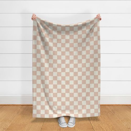 3-Inch Cream Tan And Cannoli Cream Overlapping Checkerboard Pantone Modern