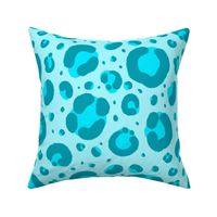 Neon Turquoise Leopard Print - Bold + Bright Tropical Jungle Vibes (Medium)