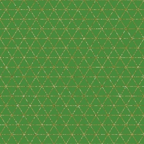 Christmas Triangles Green Gold