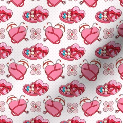 Smaller Valentine Nurse Hearts Candy