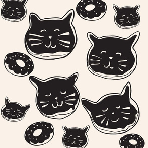 cat doughnuts - dark