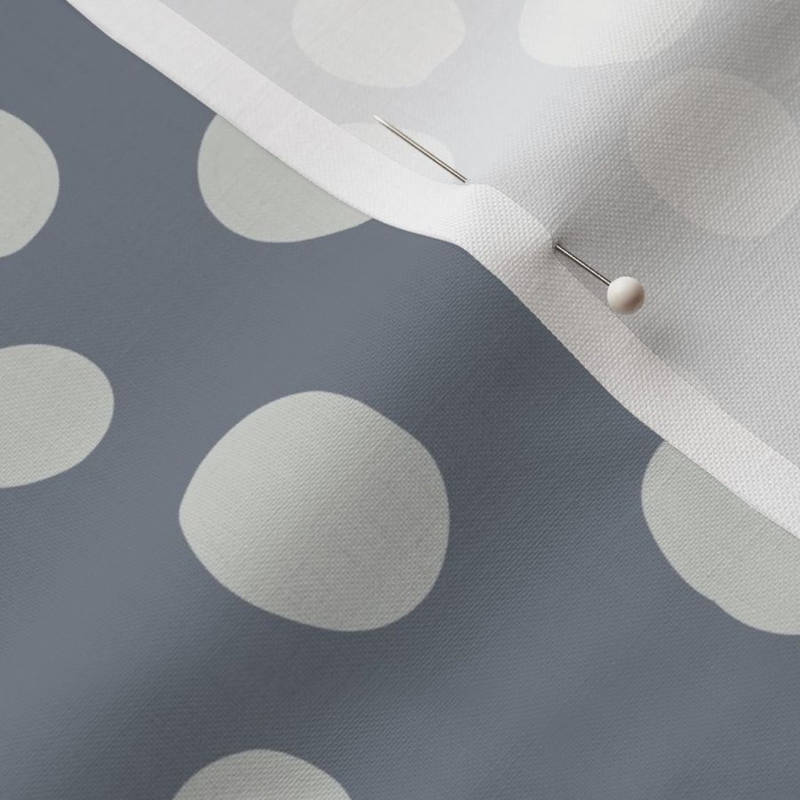 Modern Farmhouse Hand Drawn Neutral Polka Dots Muted Relaxing Dark Blue