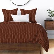 Stylized floral stripe with linen texture - LARGE - rich dark brown