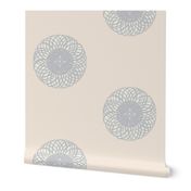 Porcelain - MEDIUM - Raincloud Blue & Cannoli Cream & Warm Neutral - Pastel