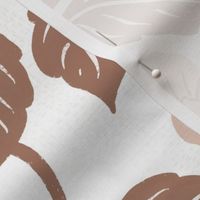 Monochrome trailing floral in Pantone Mocha Mousse relaxed elegance palette