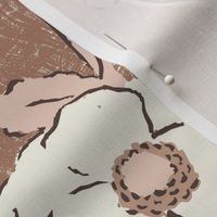 Wandering Wildflowers - Mocha Mousse Pantone Color of the Year 2025