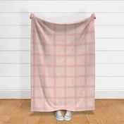 Large oversized elegant minimal checkerboard buffalo plaid Pink blush