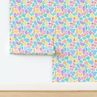 Kindness Pastel Rainbow Retro Love Hearts Hand Lettering (medium)