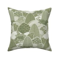 Woodland Wonder- Bears In The Woods- Sage Green- Small