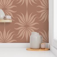 Yucca Medallion Mocha Mousse Wallpaper jumbo scale