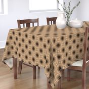 Decorative Mandala Pattern in Beige Brown