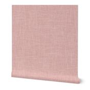 Faux Linen Texture Bohemian Rustic Farmhouse Plain Solid - Dusty Rose Pink