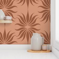 Yucca Medallion Desert Clay Wallpaper Jumbo Scale by Pippa Shaw