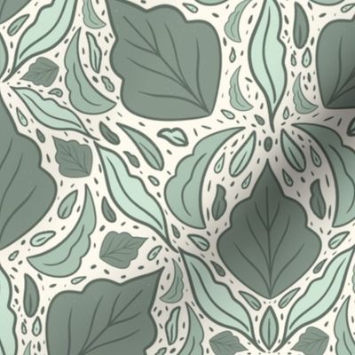 Sage Green Autumn Leaves - Dark Romantic Forest Core Aesthetic (Med)